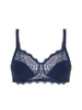 Bügelloser BH mit Strukturmuster - Tintenblau
