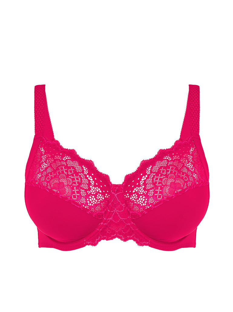 Full-Cup-BH mit Stützfunktion - Wintergrün-Rosa