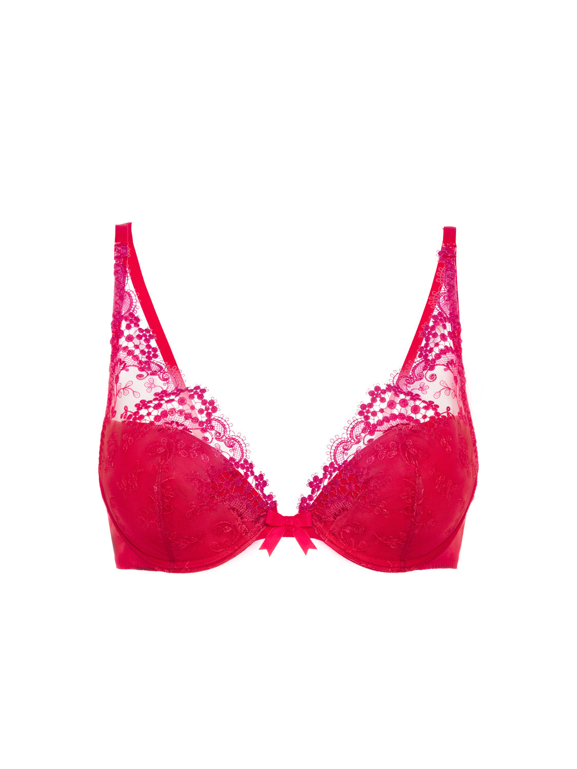 Plunge-Push-up-BH - Regenbogenrot