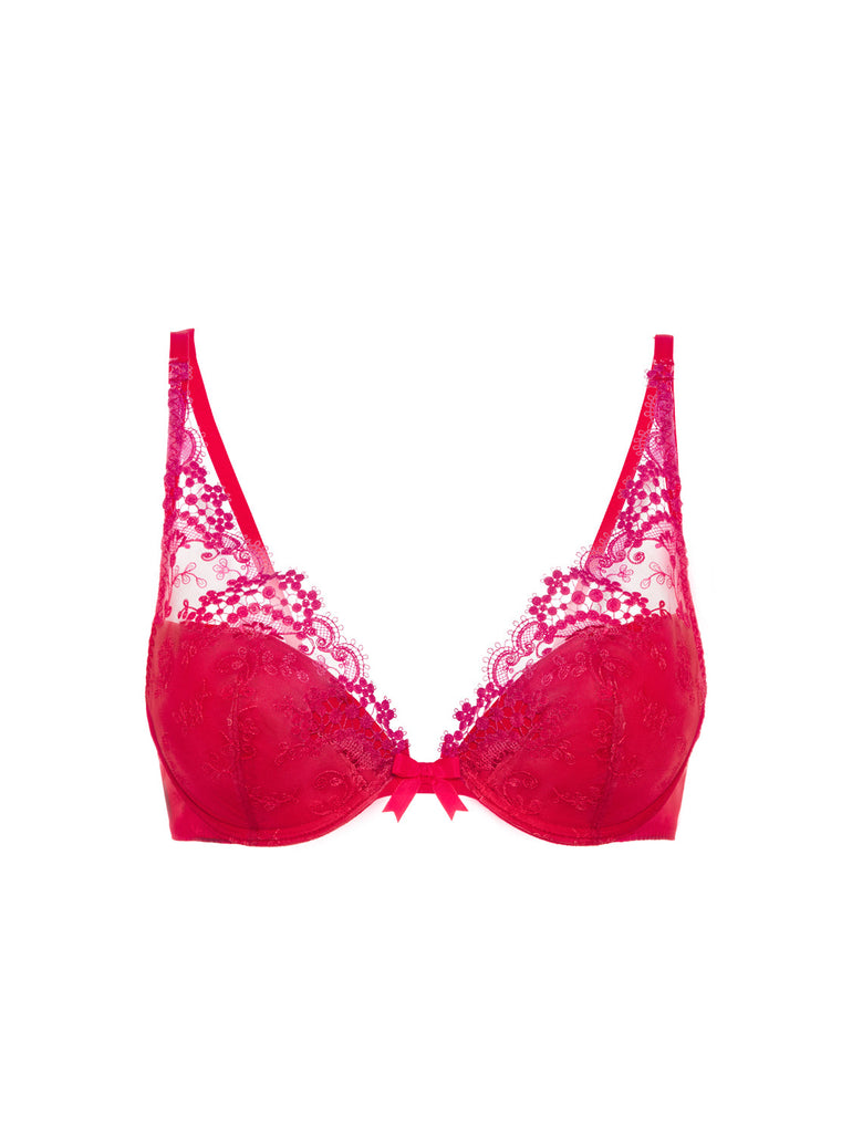 Plunge-Push-up-BH - Regenbogenrot