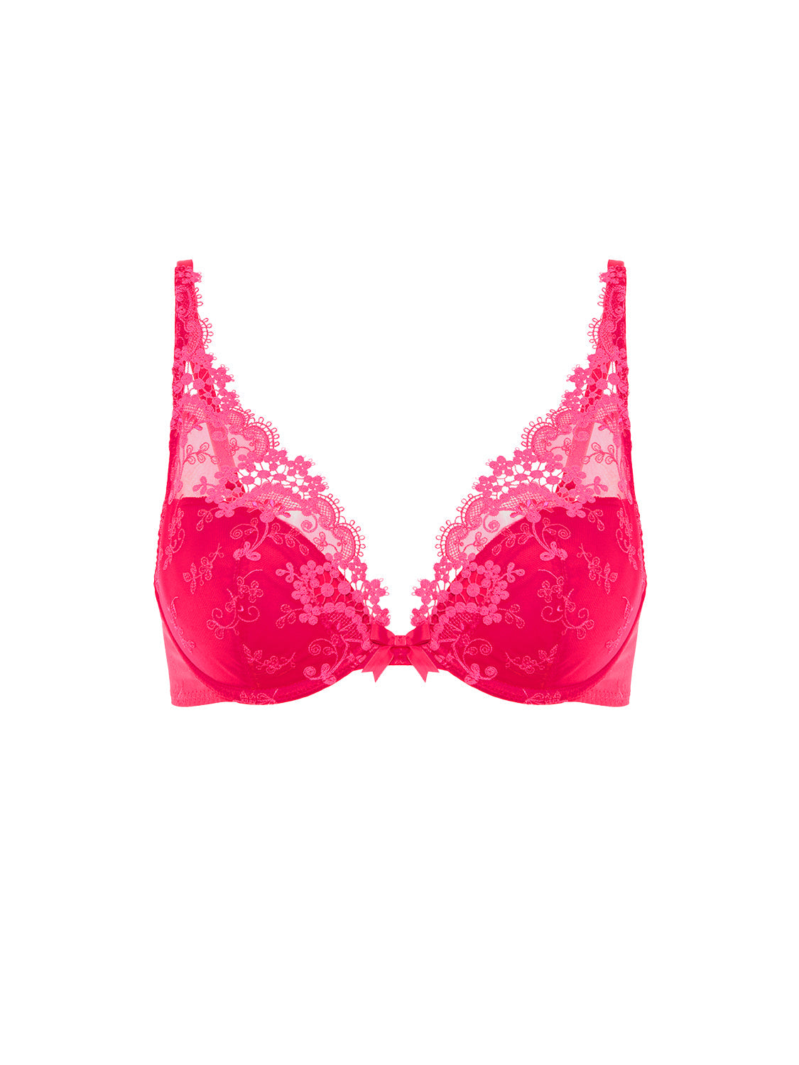 Plunge-Push-up-BH - Fabelhaftes Rosa