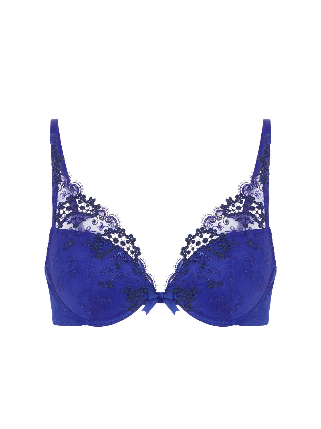 Plunge-Push-up-BH - Elektrisch-Blau