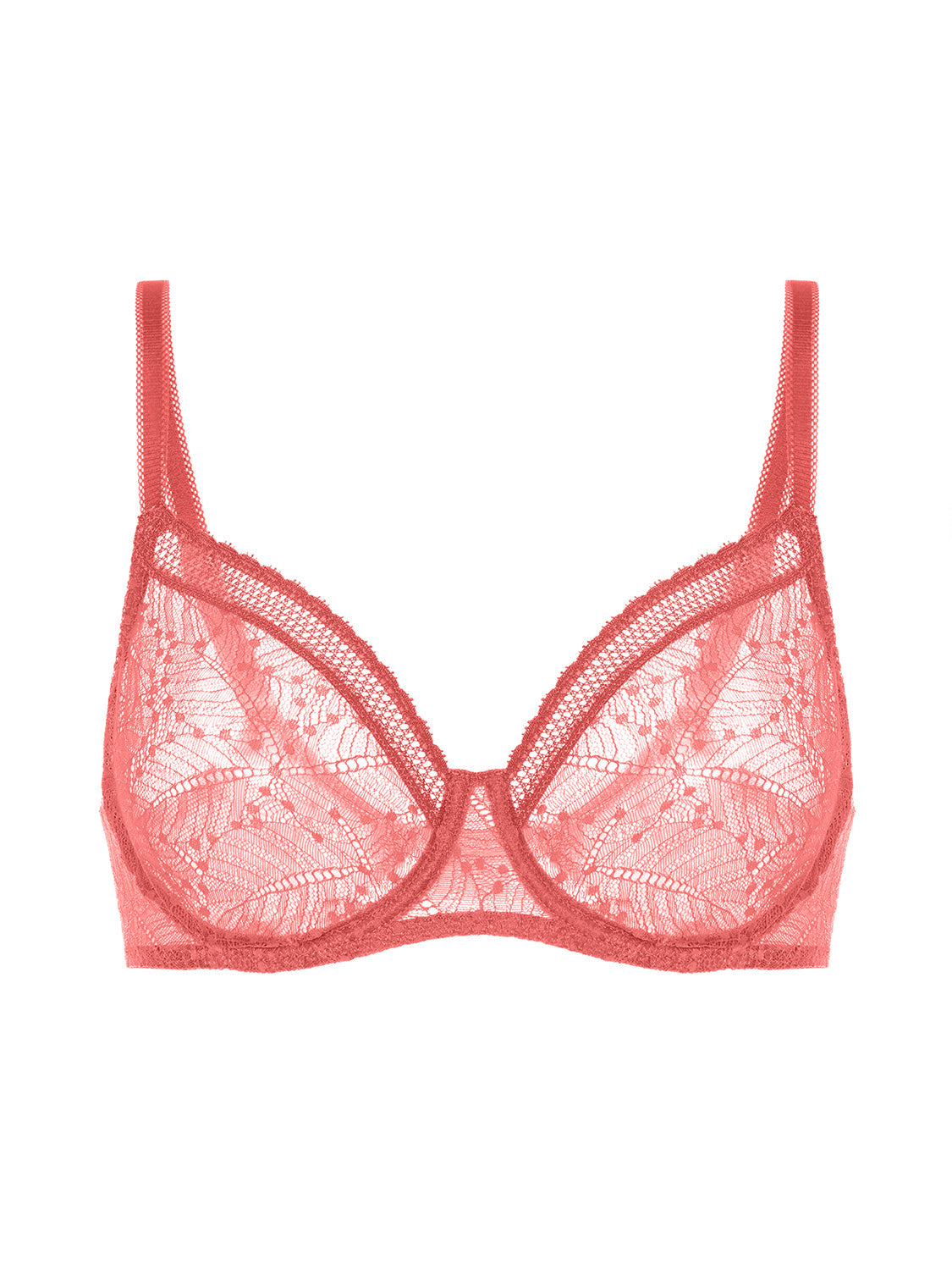 Gemoldeter Bügel-BH mit tiefem Dekolleté - Texas Rosa