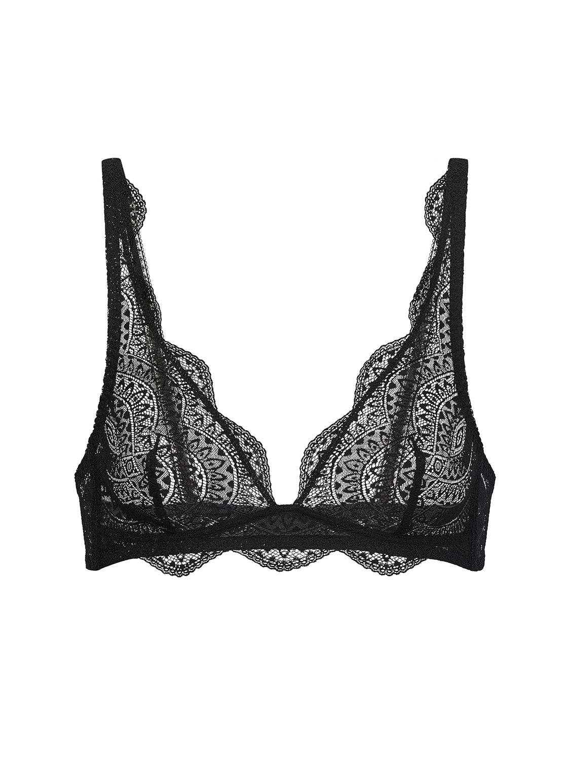 Weicher Triangel-BH mit Softcup - Schwarz