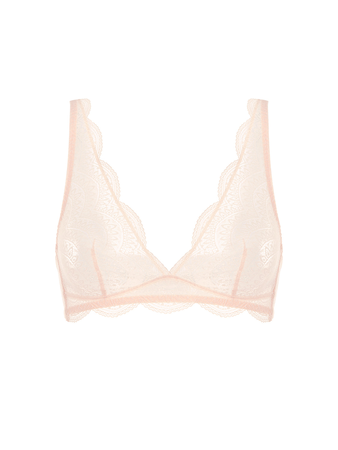 Weicher Triangel-BH mit Softcup - Puderrosa
