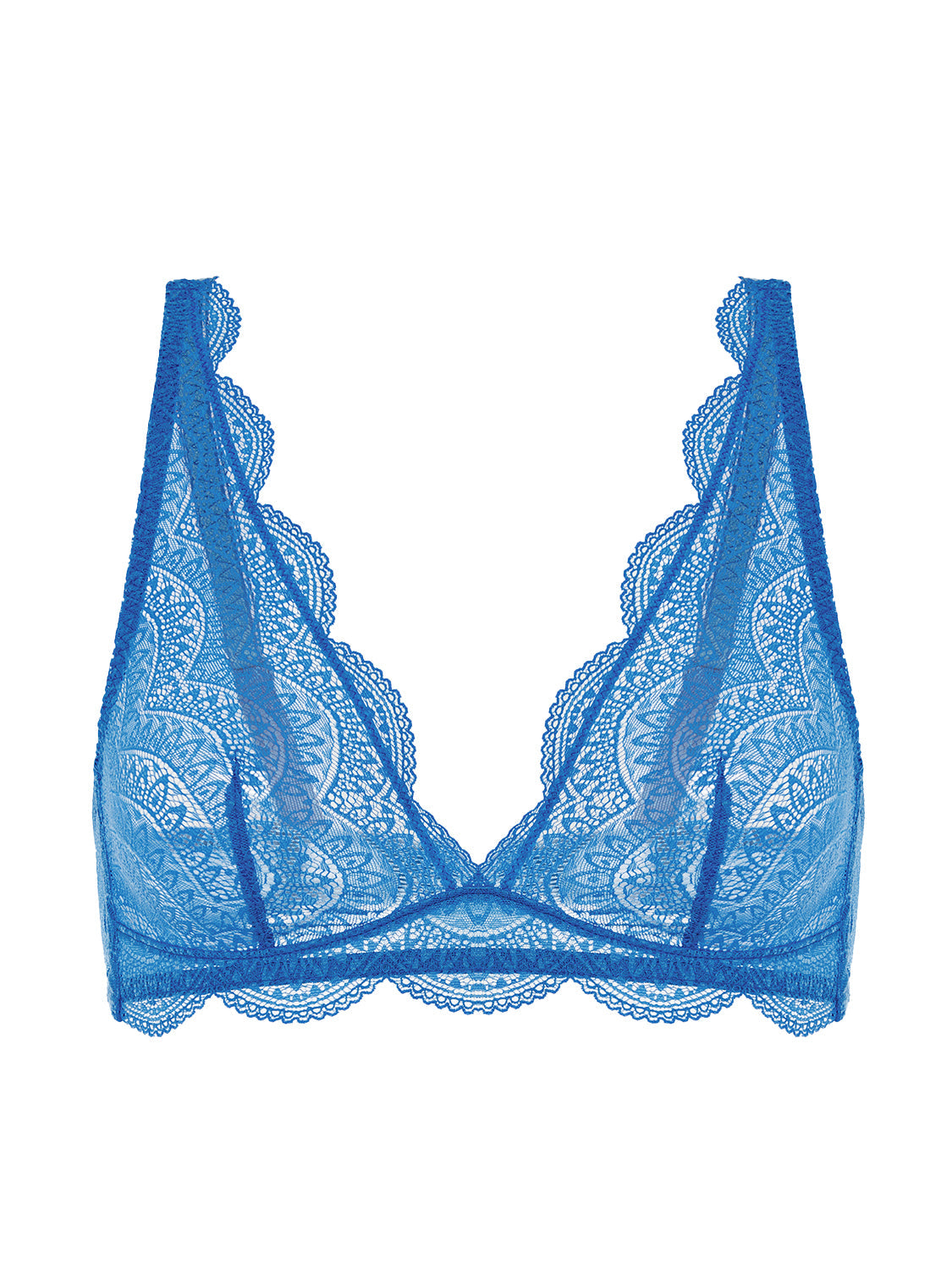 Weicher Triangel-BH mit Softcup - Vergissmeinnichtblau