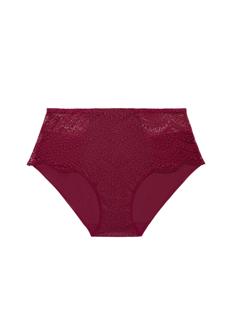 High-Waist-Slip. - Spinellrot