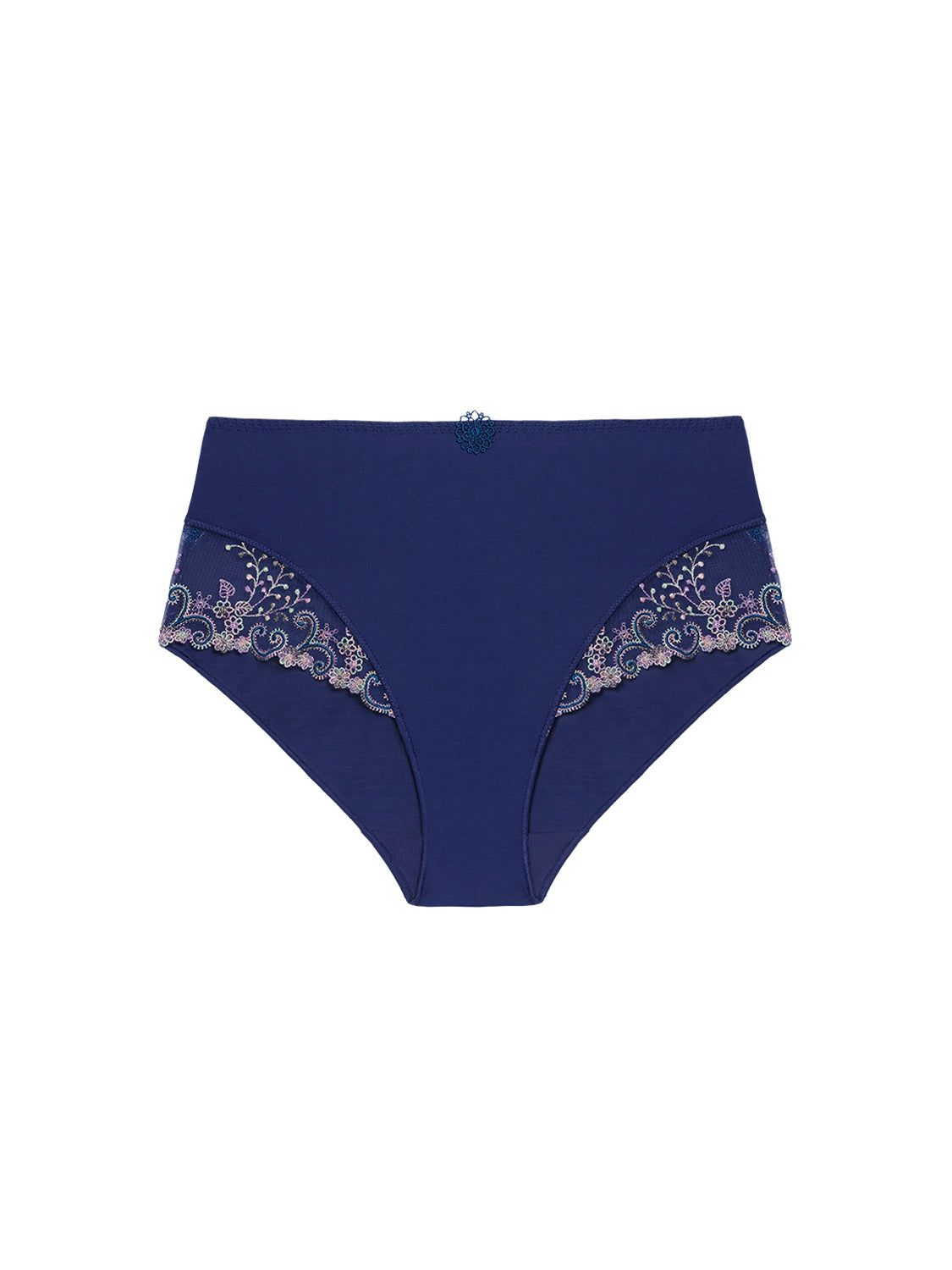 Taillen-Slip mit hohem Bund - Regenbogenblau