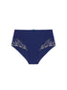 Taillen-Slip mit hohem Bund - Regenbogenblau