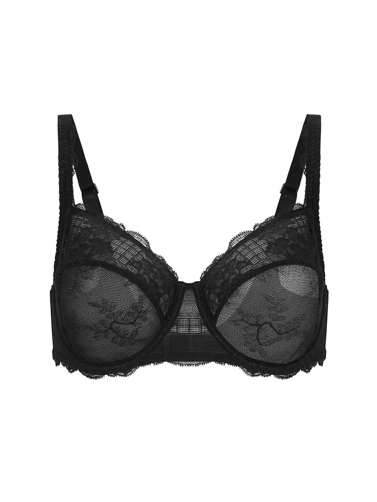 Full-Cup-BH mit eckigem Ausschnitt - Schwarz