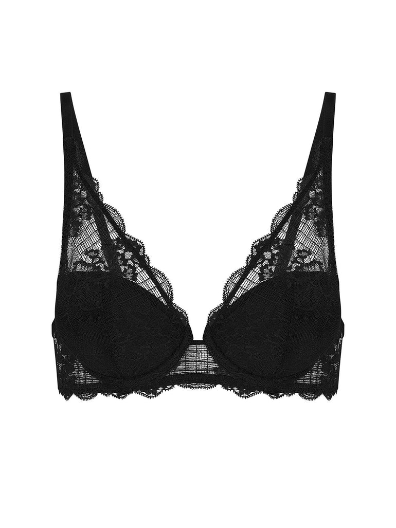 Push-up-Triangel-BH - Schwarz