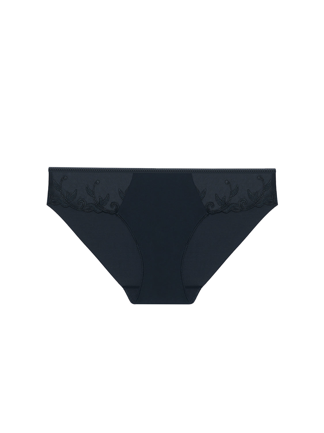 Bikini-Slip aus Baumwolle - Schwarz
