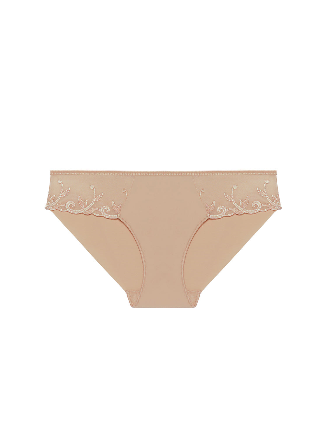 Bikini-Slip aus Baumwolle - Rosé-Nude
