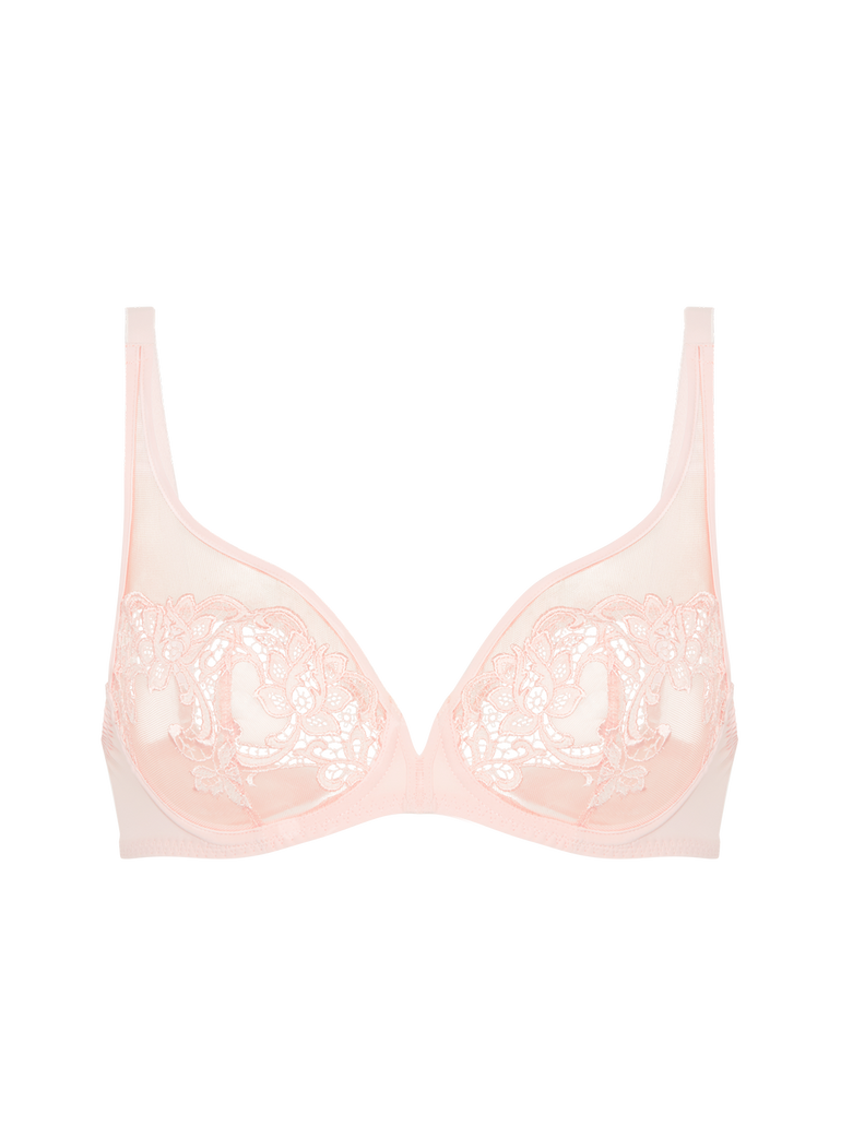 Bügel-BH mit tiefem Ausschnitt - Rosa-Nude