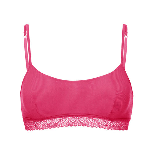 Weicher Triangel-BH mit Softcup - Fuschia