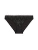 Slip aus Stickerei und Mesh - Schwarz