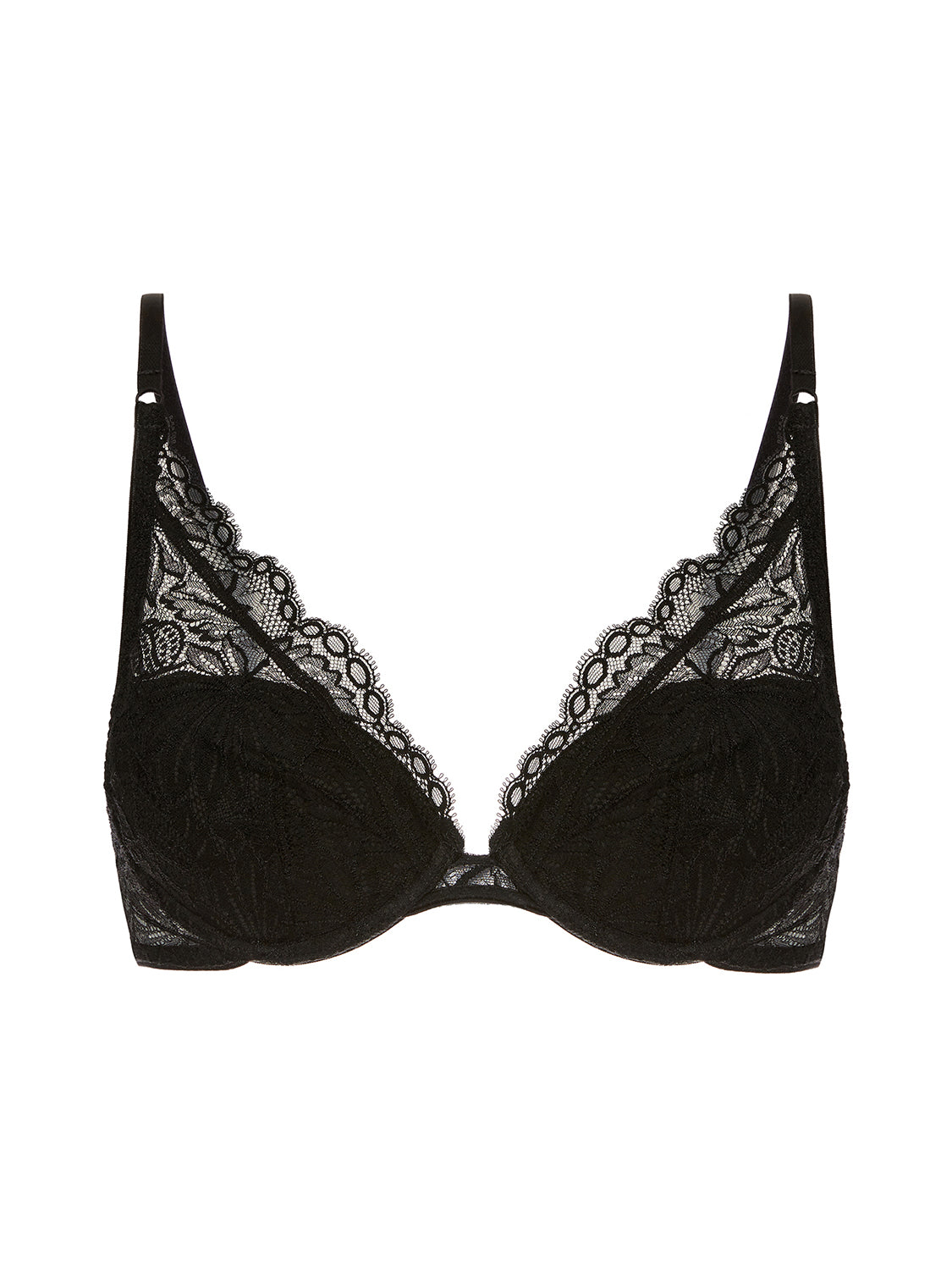 Push-up-Triangel-BH - Schwarz