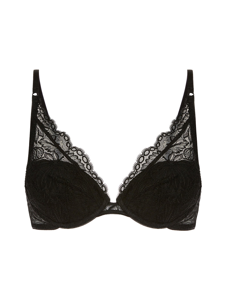 Push-up-Triangel-BH - Schwarz