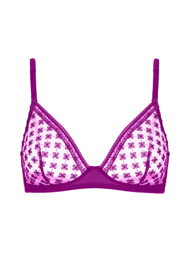 Weicher Triangel-BH mit Softcup - Bougainvillea
