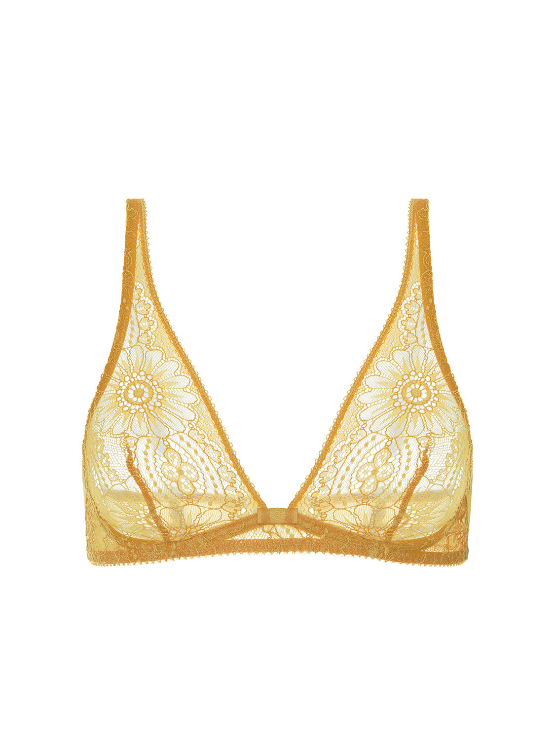 Weicher Triangel-BH mit Softcup - Goldgelb