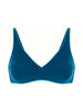 Bügelloser Triangel-BH - Poseidonblau