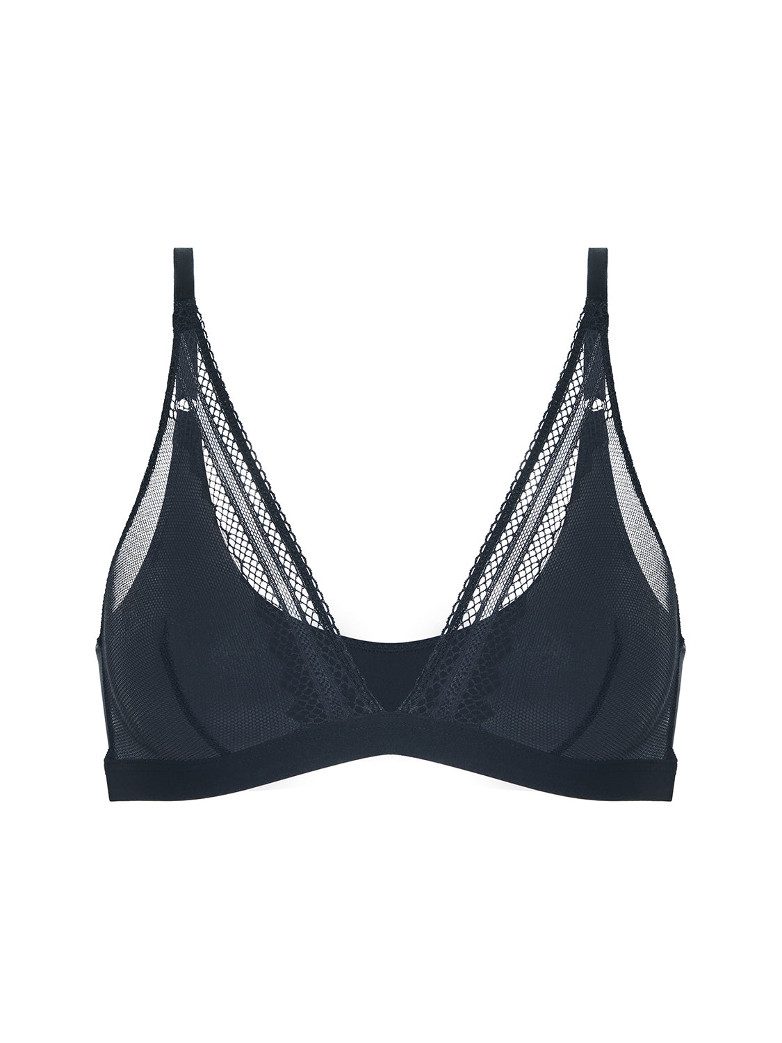 Weicher Triangel-BH mit Softcup - Schwarz