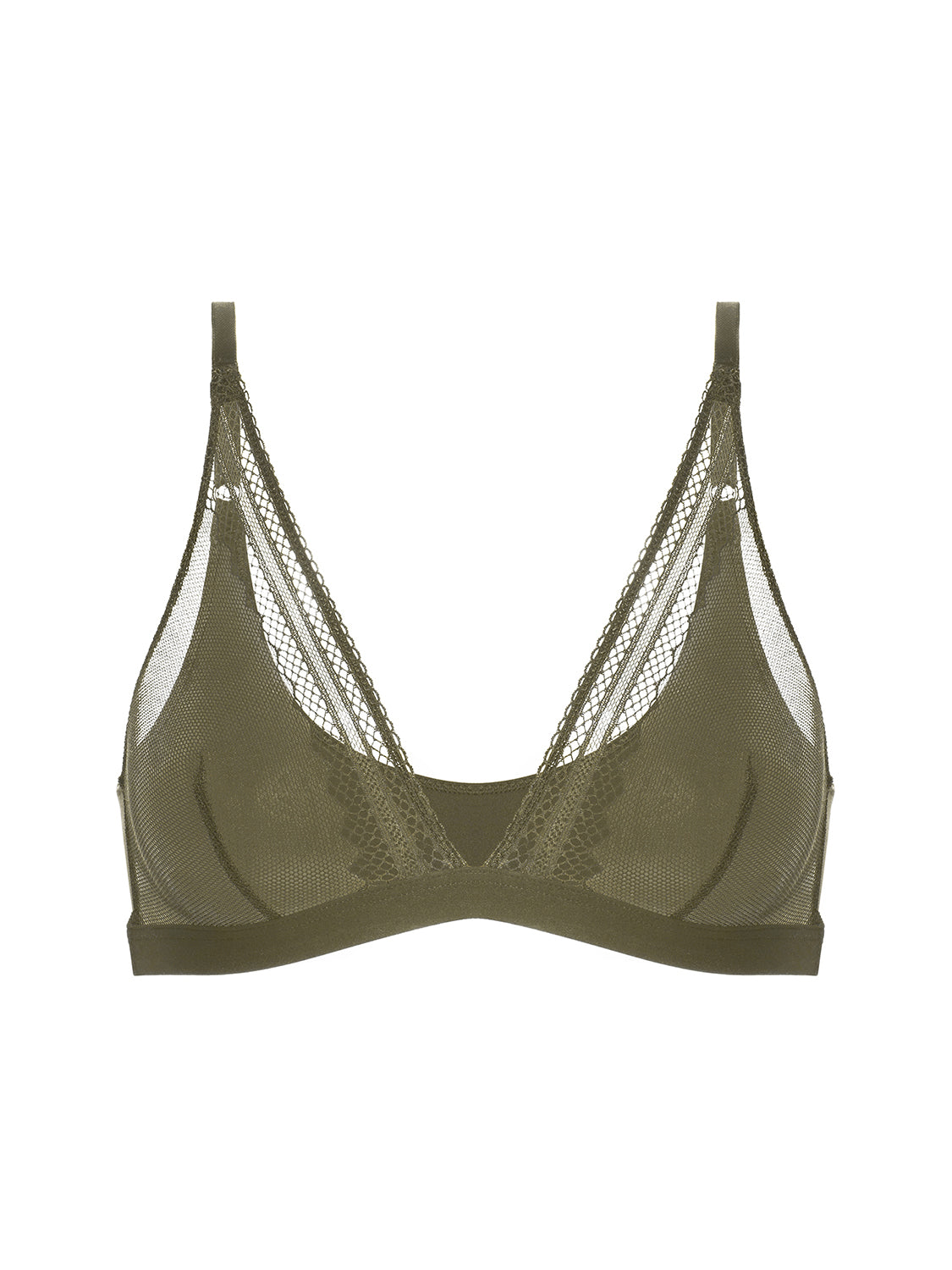 Weicher Triangel-BH mit Softcup - Waldgrün