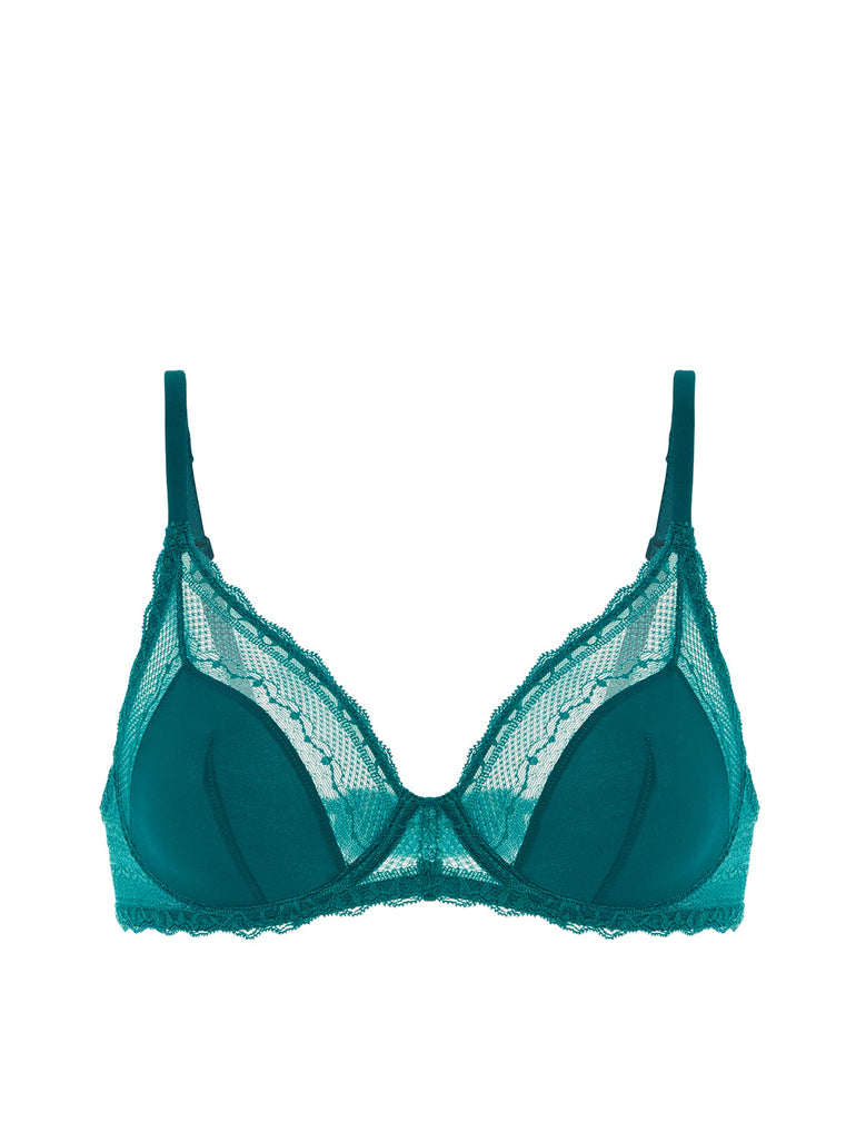 Bügel-BH mit tiefem Ausschnitt - BLAU