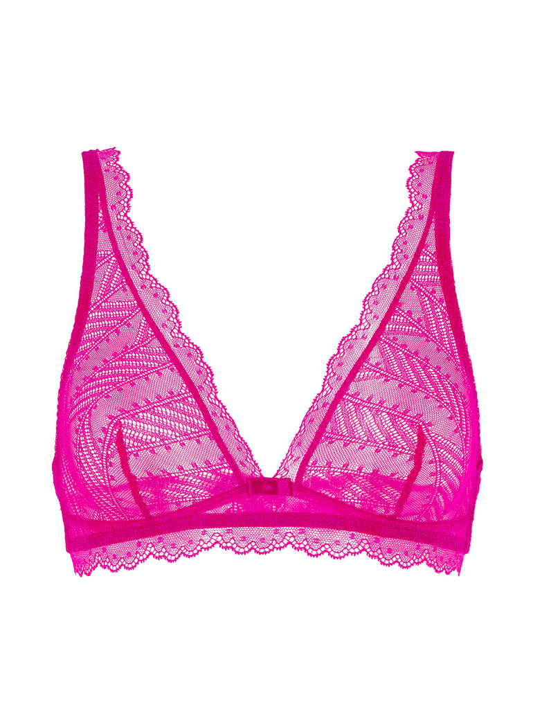 Weicher Triangel-BH mit Softcup - Hibiskusrosa