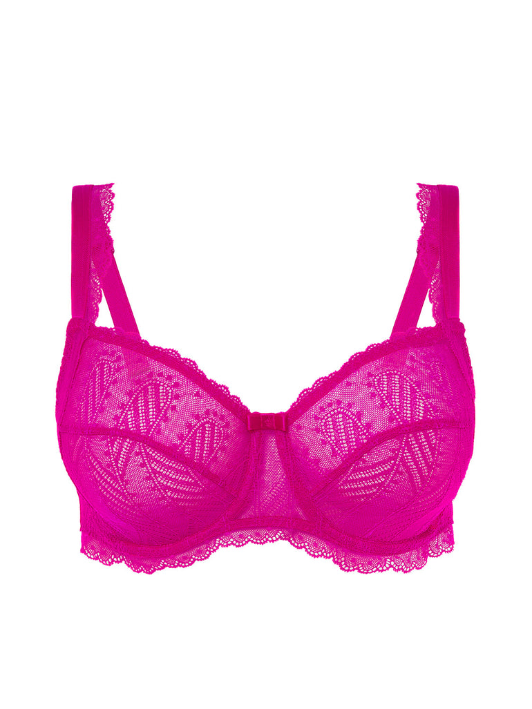 Full-Cup-BH mit eckigem Ausschnitt - Hibiskusrosa