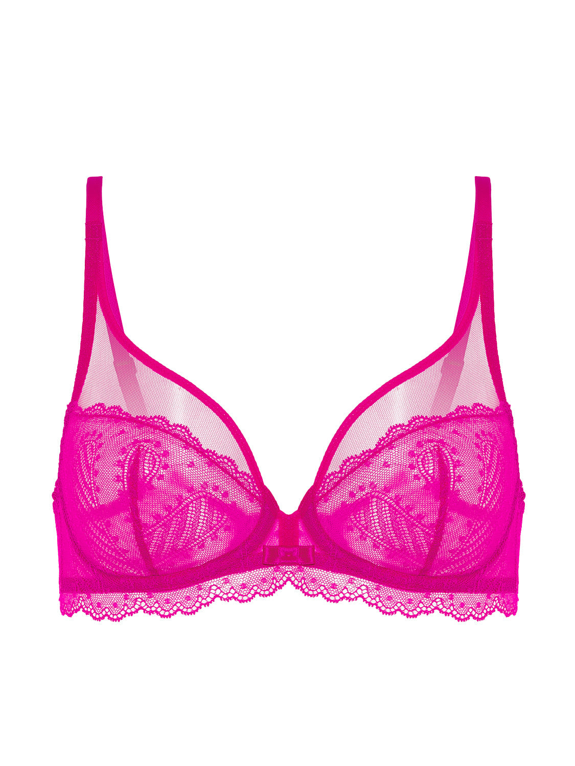 Bügel-BH mit tiefem Ausschnitt - Hibiskusrosa