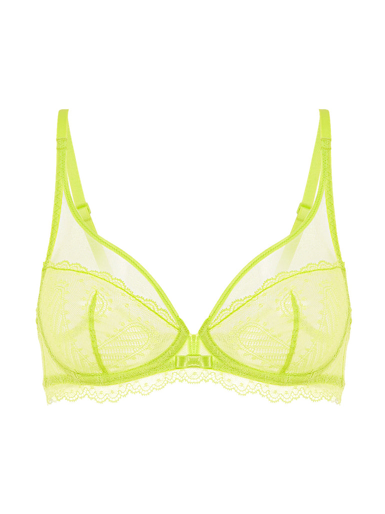 Bügel-BH mit tiefem Ausschnitt - Limette