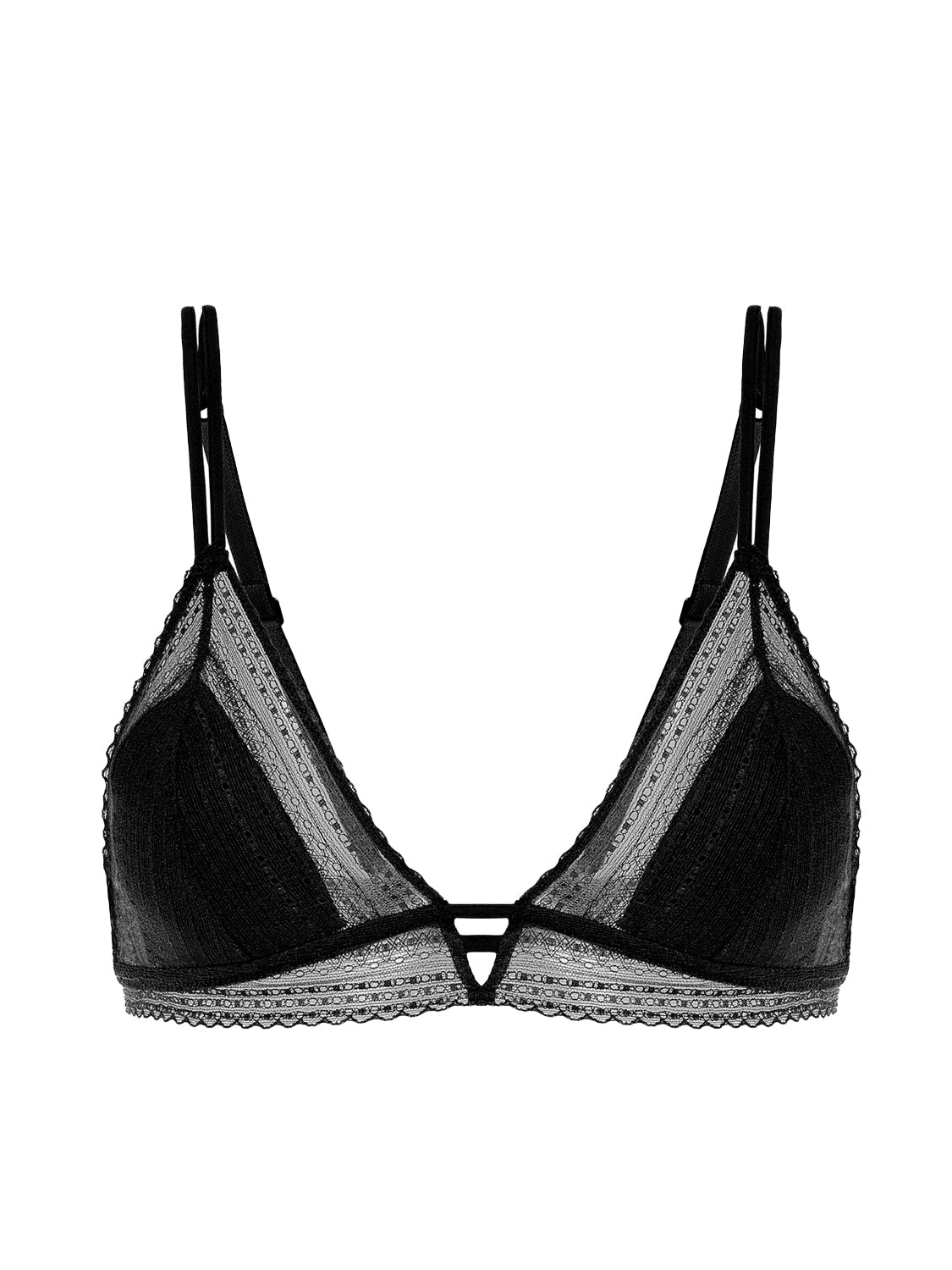 Weicher Triangel-BH mit Softcup - Schwarz