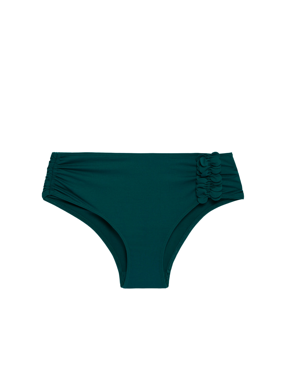 Bikini-Slip mit hohem Bund. - Smaragdgrün