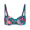 Bandeau-Bikinioberteil mit Schalen, ohne Bügel - Kosmosblau
