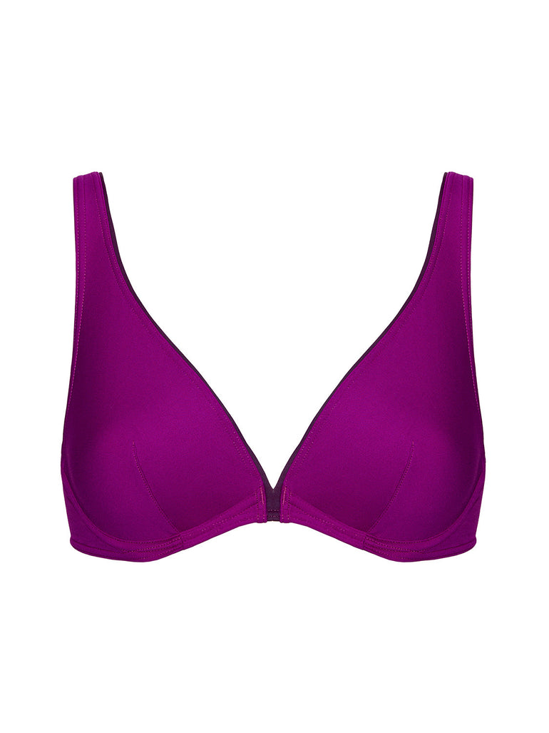 Triangel-Bikini mit bügelosem halt- Bougainvillea