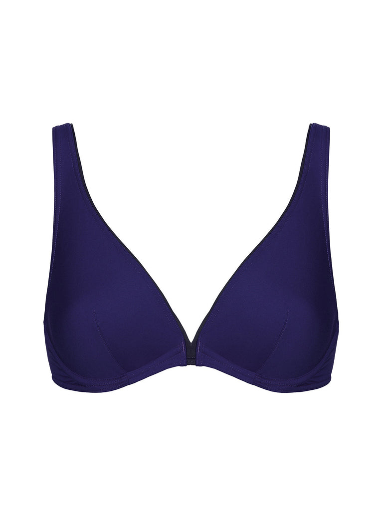 Triangel-Bikini mit bügelosem halt- Mitternacht
