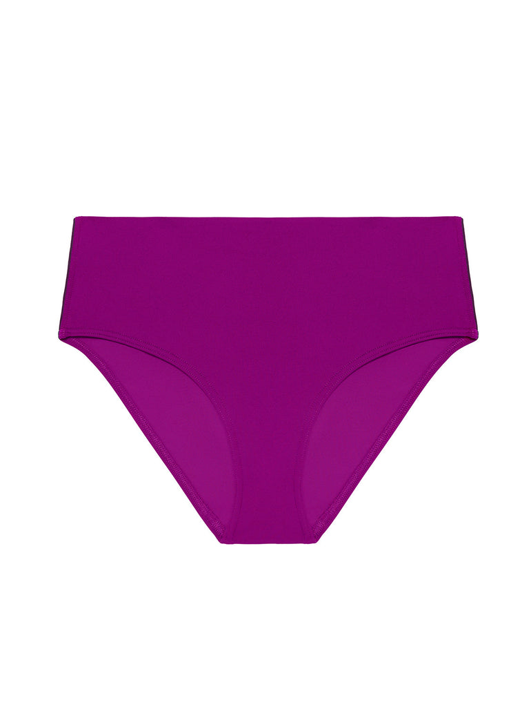 Bikini-Slip mit hohem Bund. - Bougainvillea