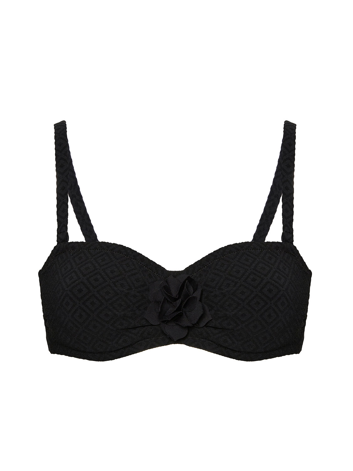 Bandeau-Bikini-Top mit Bügeln. - Schwarz