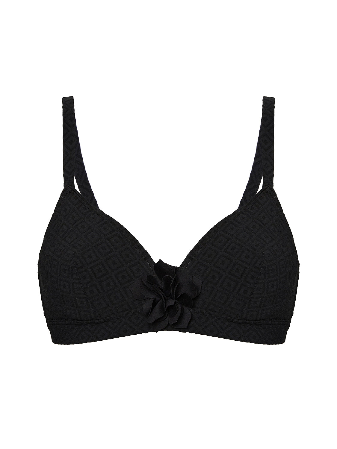 Triangel-Bikini mit Bügel - Schwarz