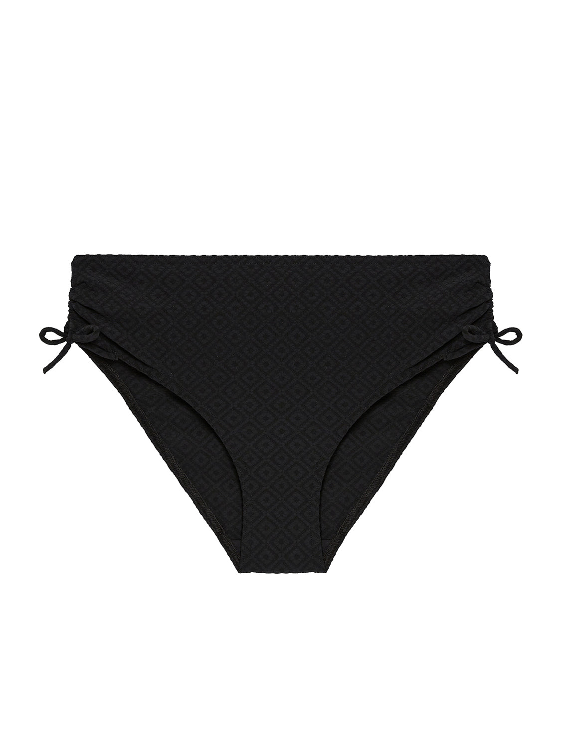 Bikini-Slip mit hohem Bund. - Schwarz