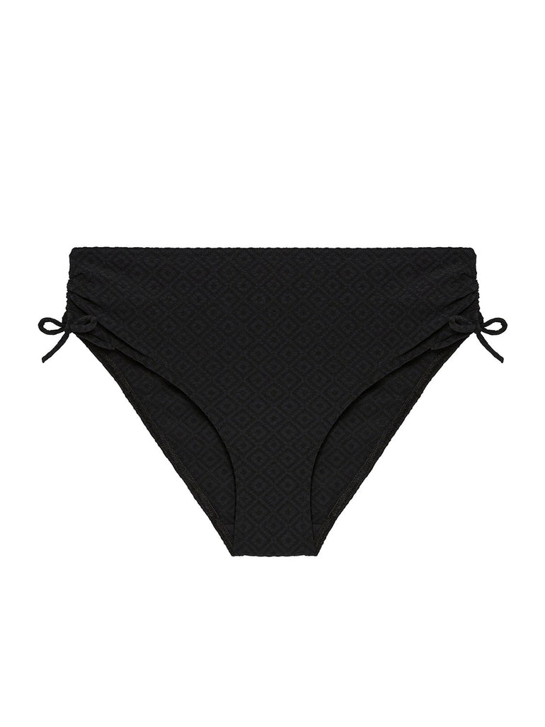 Bikini-Slip mit hohem Bund. - Schwarz