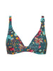 Triangel-Bikini mit bügelosem halt- Lagunengrün