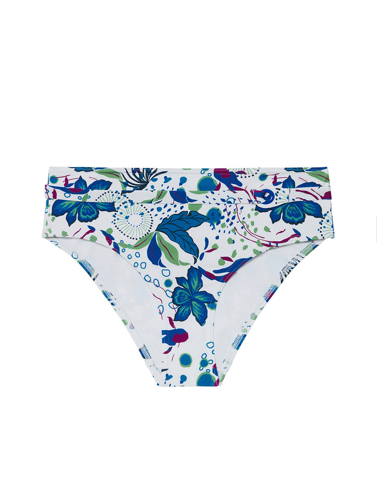 Bikini-Slip mit hohem Bund. - Weiße Küste