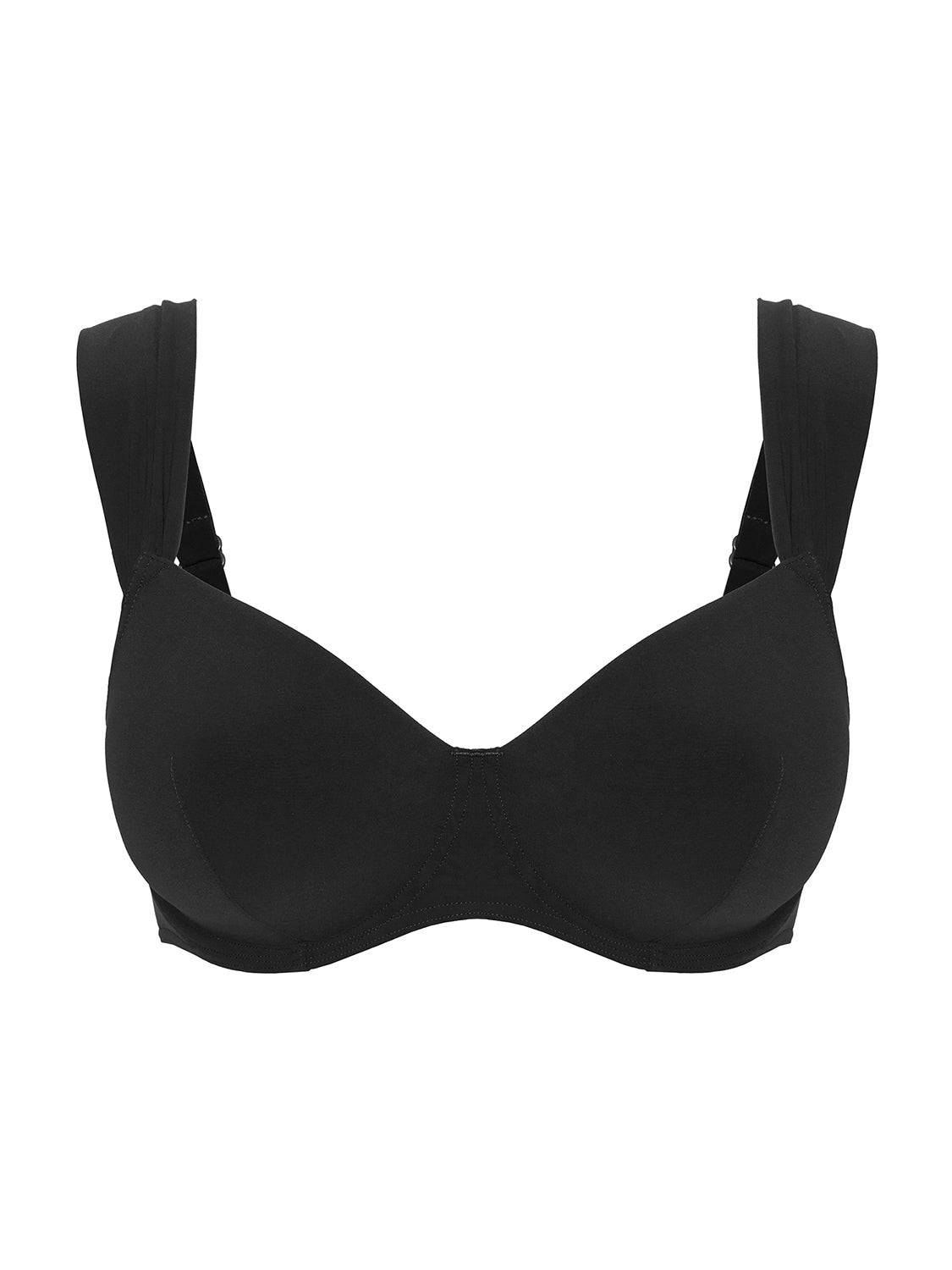 Bikini-Oberteil mit Bügeln. - Schwarz
