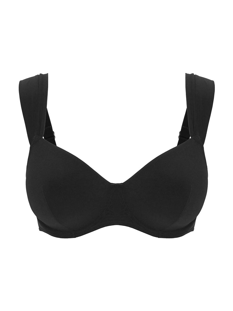 Bikini-Oberteil mit Bügeln. - Schwarz