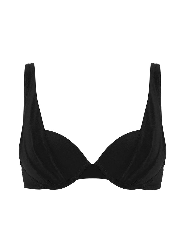 Push-up-Bikini-Oberteil - Schwarz
