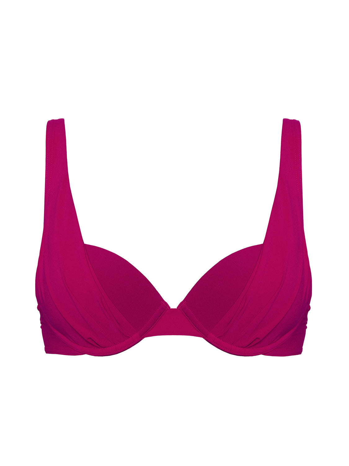 Push-up-Bikini-Oberteil - Himbeere