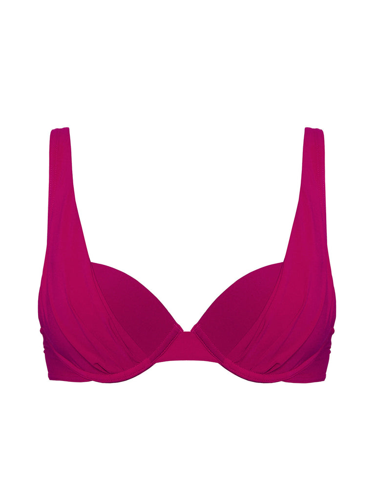 Push-up-Bikini-Oberteil - Himbeere