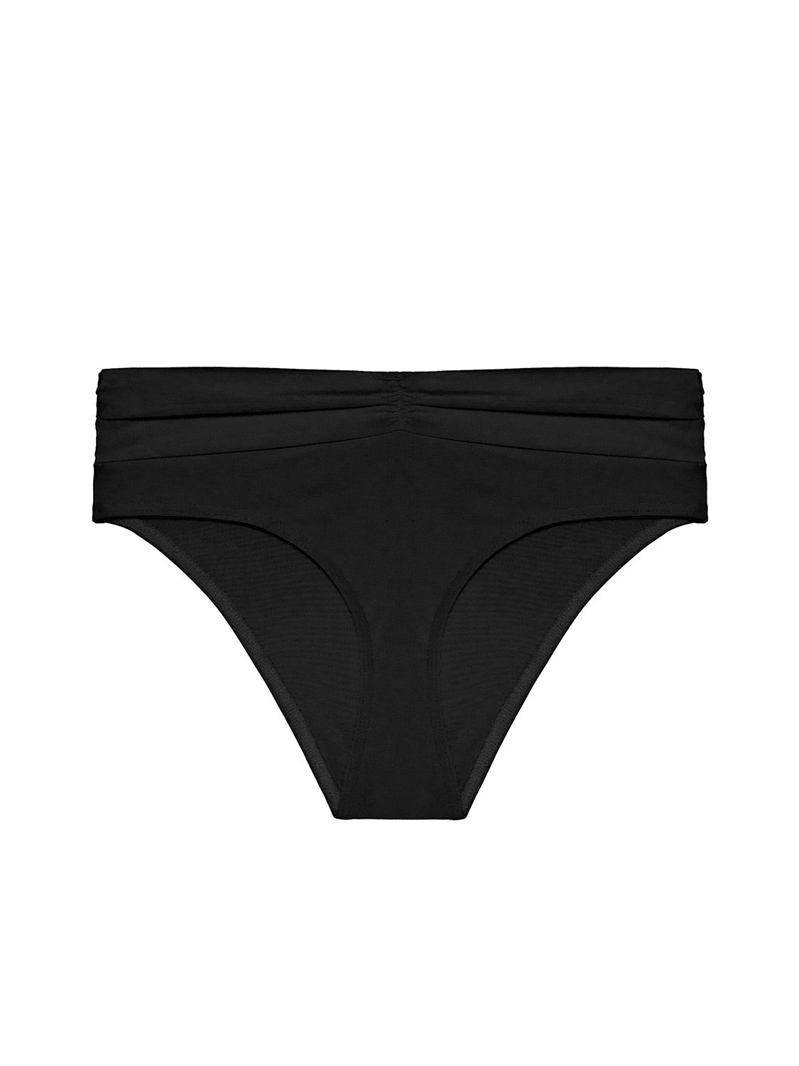Bikini-Slip mit hohem Bund. - Schwarz